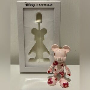 Baublebar Disney Mickey Mouse Valentine’s Day Pink Hearts Bag Charm